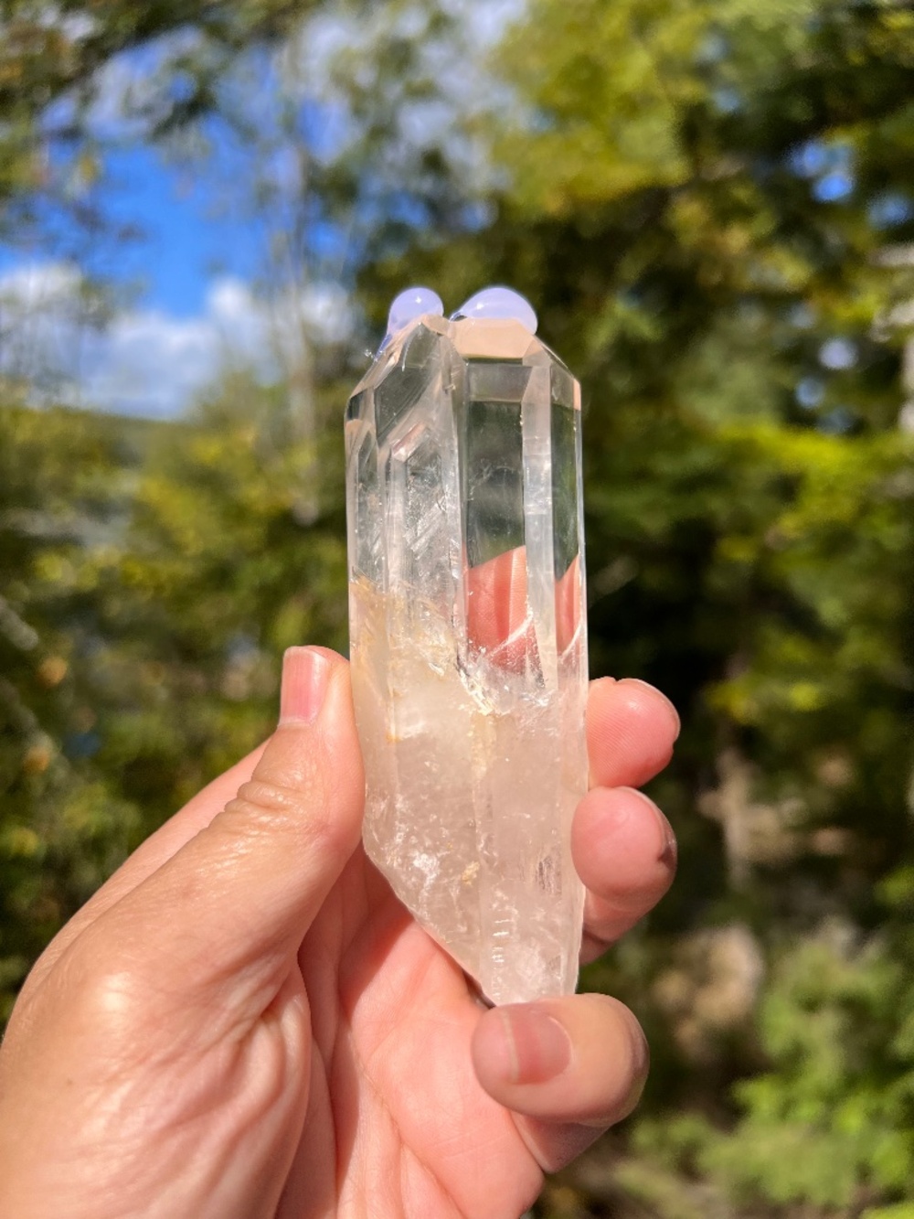 Clear (6) quartz double point | crystal